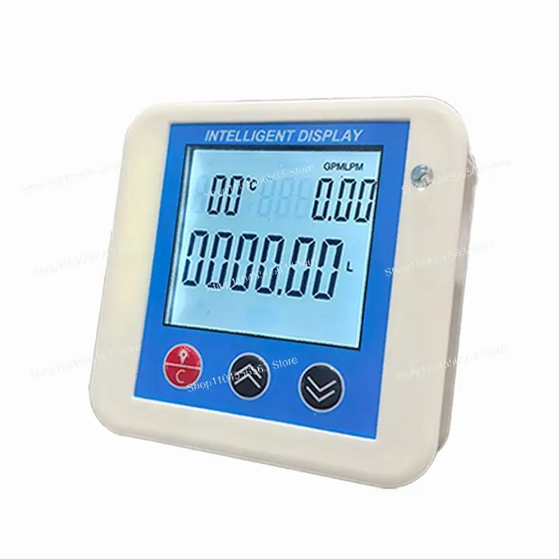 Turbine Flow Meter with Integrated Flow & Temperature Sensor and Digital Display for Dual-Parameter Measurement