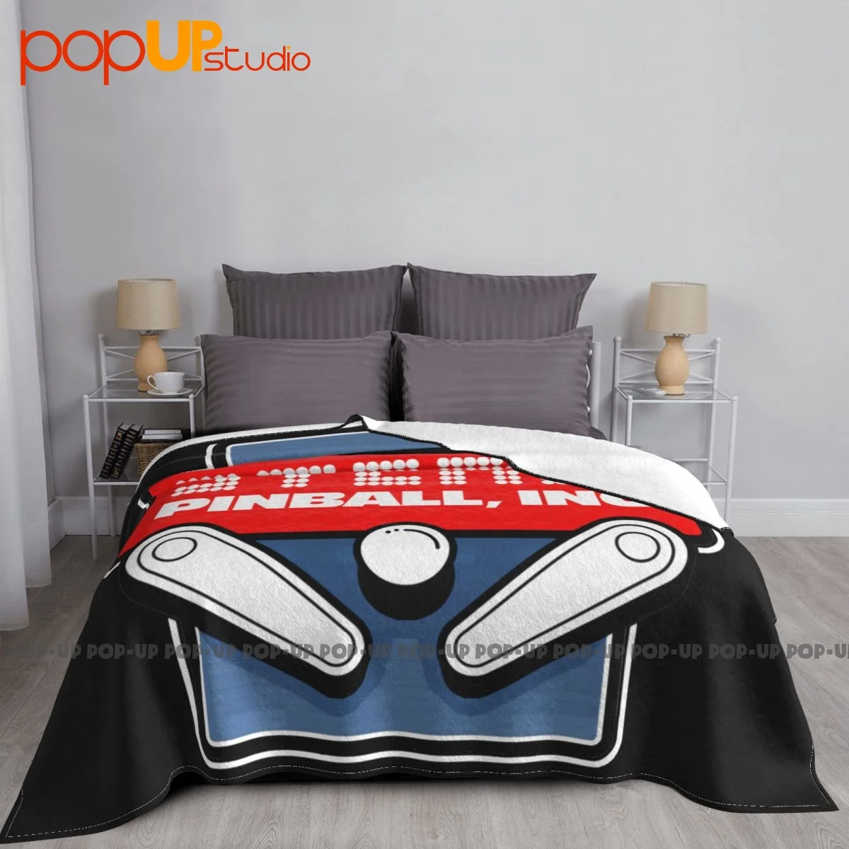 Stern Retro Arcade Gamer Pinball Logo Blanket Textile Home Decor Mechanical Wash