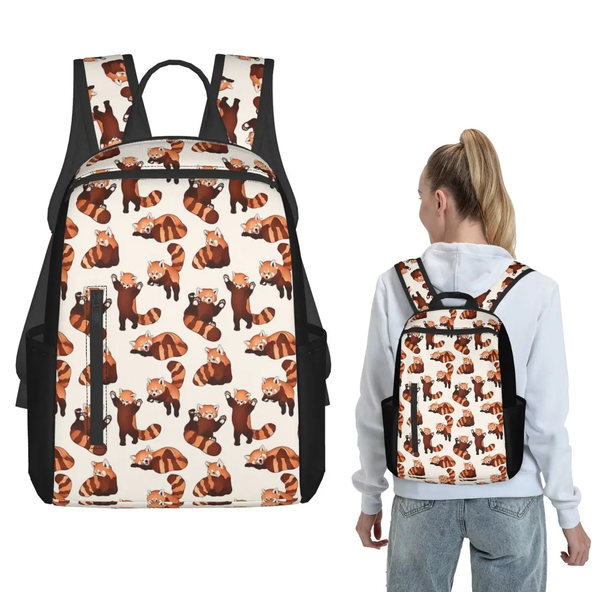 Red Panda Animal (19) Backpack Large Capacity Boys Girls BookBag School Bag Shoulder Bags for Men Women