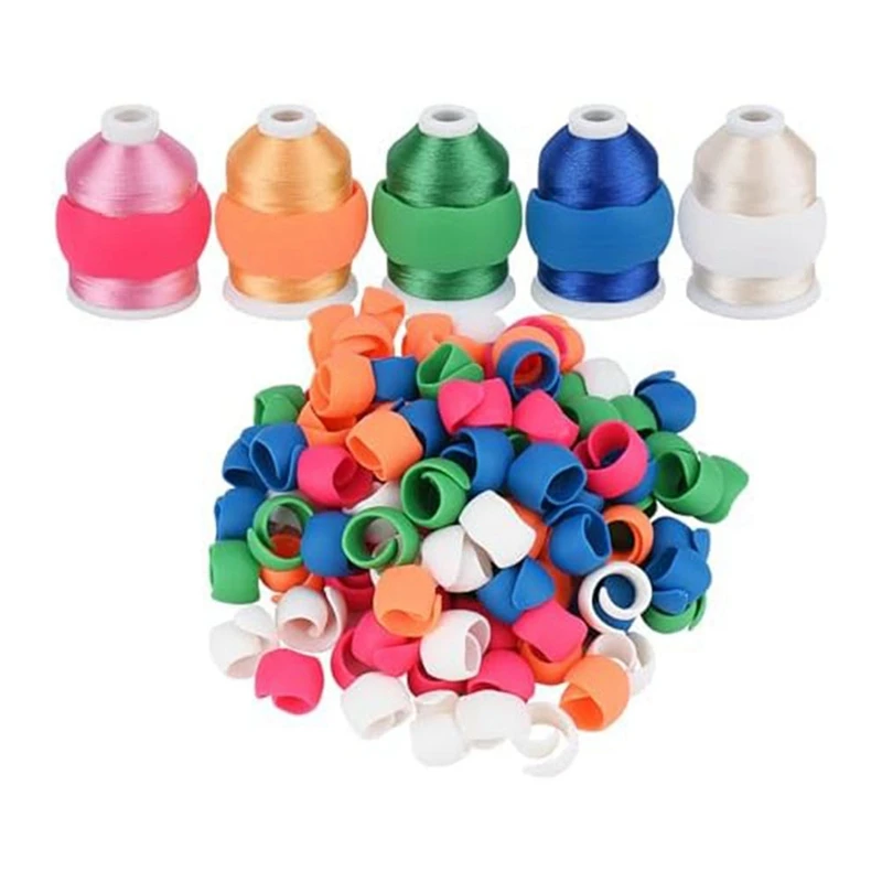 100Pcs Thread Holder/Spool Huggers Keep Thread Spool Neat&Organized For Sewing And Embroidery Machine Thread Spools A Durable