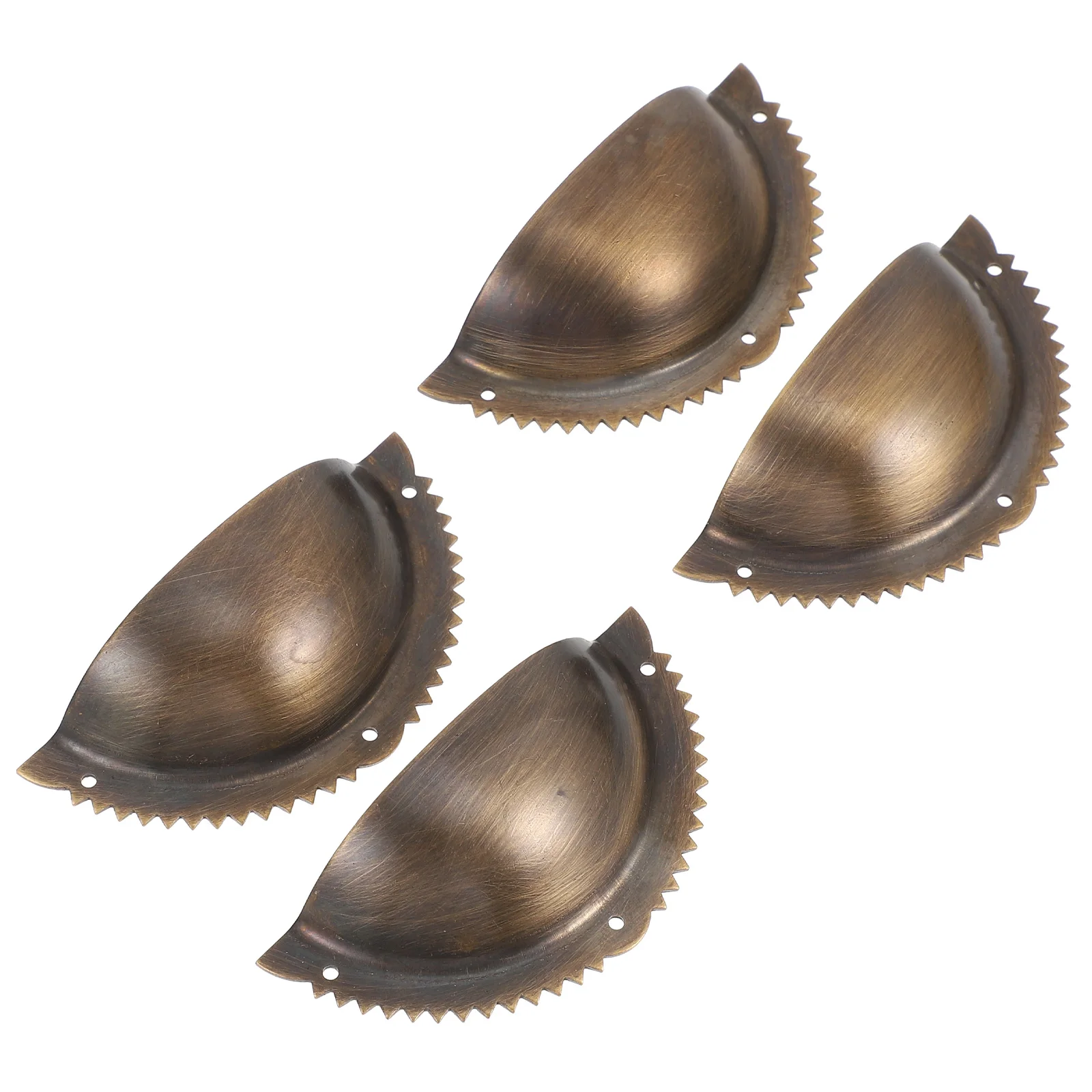 

4 Pcs Cabinet Handle Drawer Knobs Copper Door Hardware Durable Practical Easy Install Home Decor Accessories Semi.circular Knobs