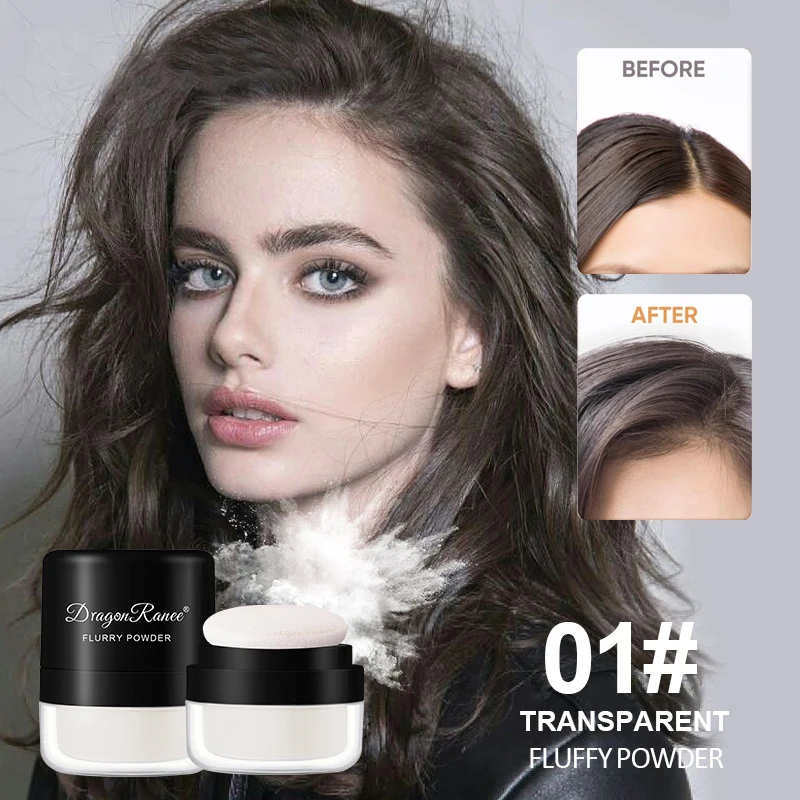 3 ألوان مسحوق الشعر رقيق مسحوق شامبو خالي من الماء رقيق يحافظ على التحكم في الزيت الطازج ومسحوق الشعر الجاف رقيق يدوم طويلاً