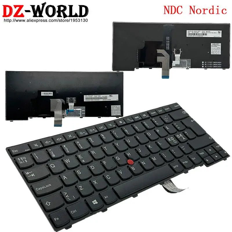 NDC Nordic Backlight Keyboard for Lenovo Thinkpad L440 L450 L460 T440 T440S T440P T450 T450S T460 Laptop 01AX350 01EP101 01AV284