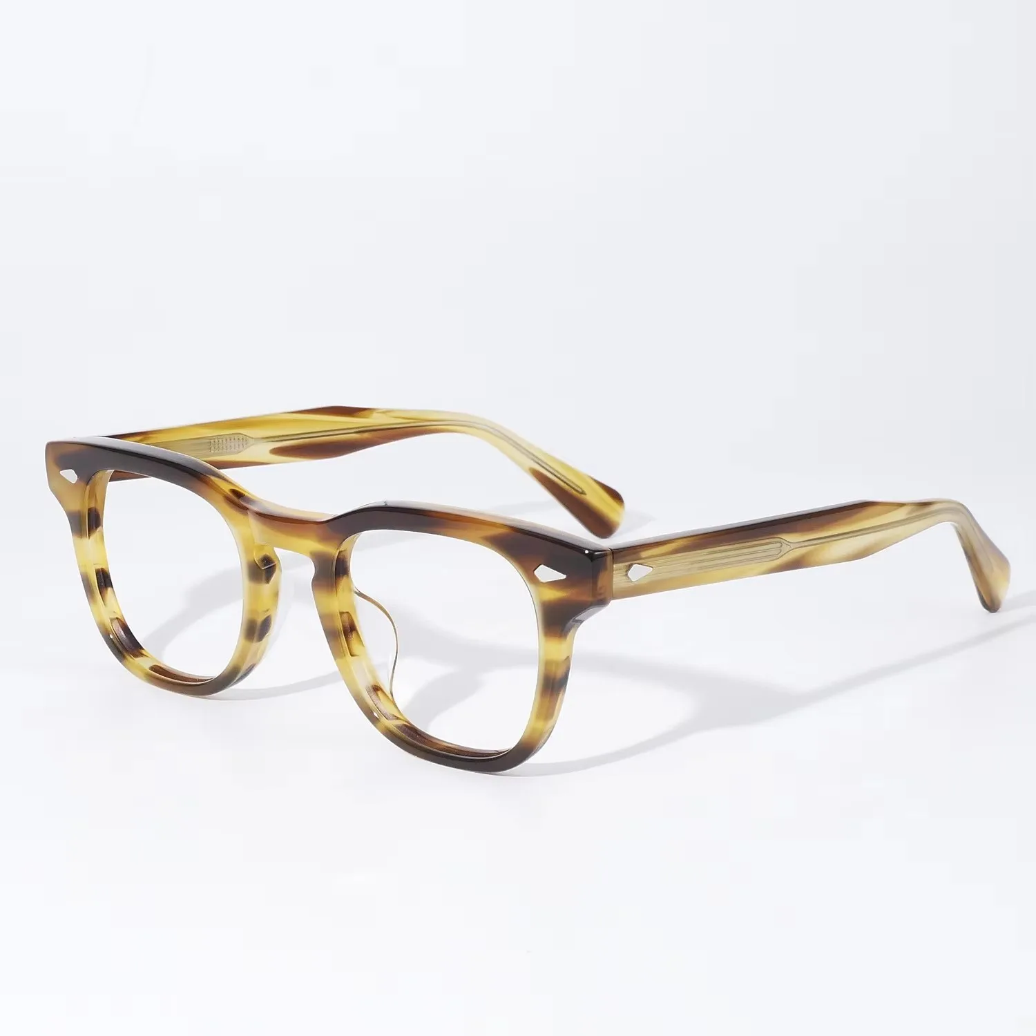 

Classic Handmade Plate Men's Glasses Frame Women's Retro Literary Flat Lens Can Be Matched with Myopia Presbyopia Prescription