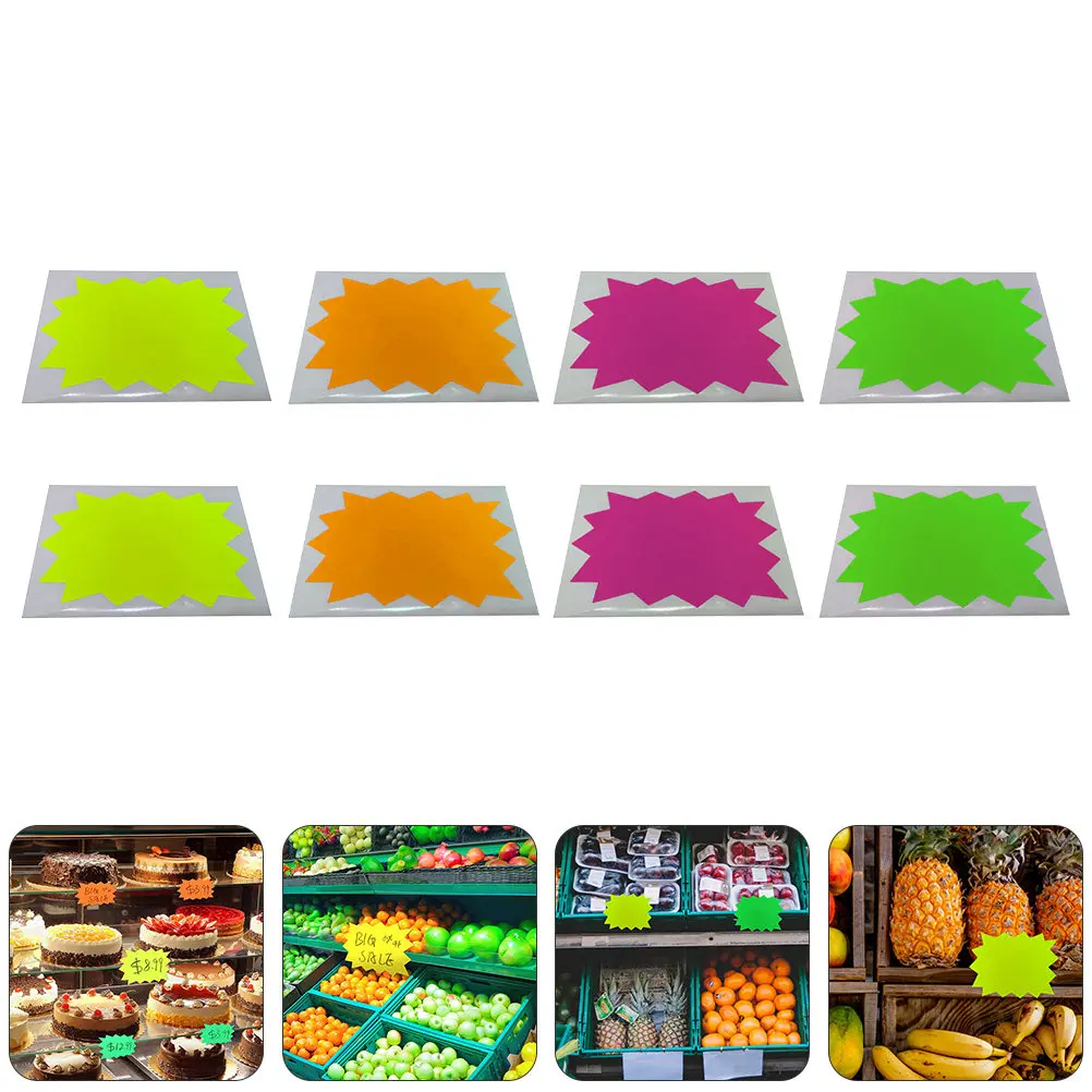 

Colorful Adhesive Stickers Not for Labels Fluorescent Price Tag Decals for Supermarket Retail Store Garage Sale Blank