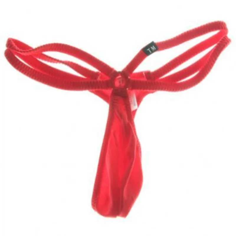 Low Waist Double Strap Thong for Men Silky Nylon Comfort Invisible Under Garments Bottom Wear