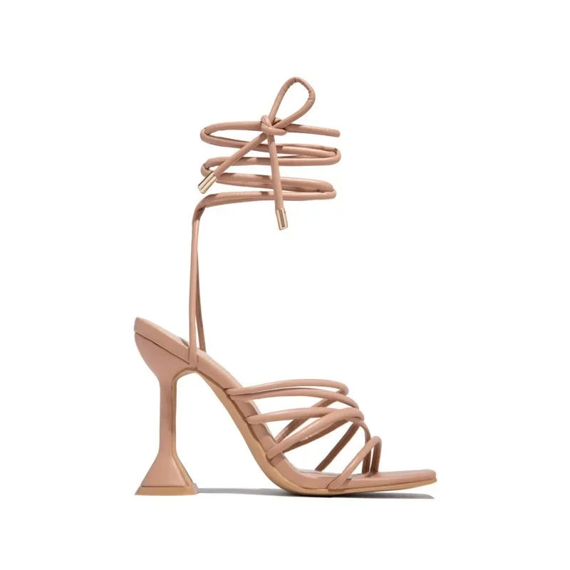 New Women\'s Sandals 2023 Summer Shoe Women Sexy Dress High Heels Fashion Ankle Straps Open Toe Pumps Gladiator Shoes Female Heel