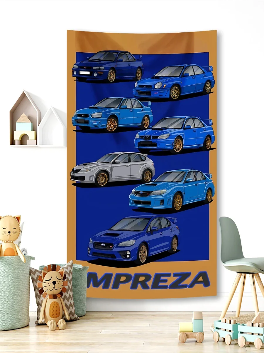 2X3Fts 3X5Fts WRX JDM CAR Flag Polyester Printed Racing Car Poster Banner For Room Decor OutDoor Decor