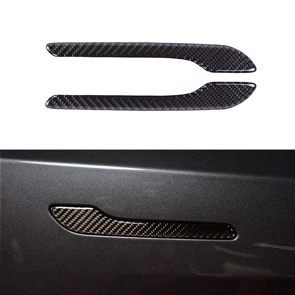 Carbon fibre 4Pcs Car Door Handle For Tesla Model 3 17-22 For Tesla Model Y 22-23 For Tesla Model S 16-20 For Tesla Model X17-19