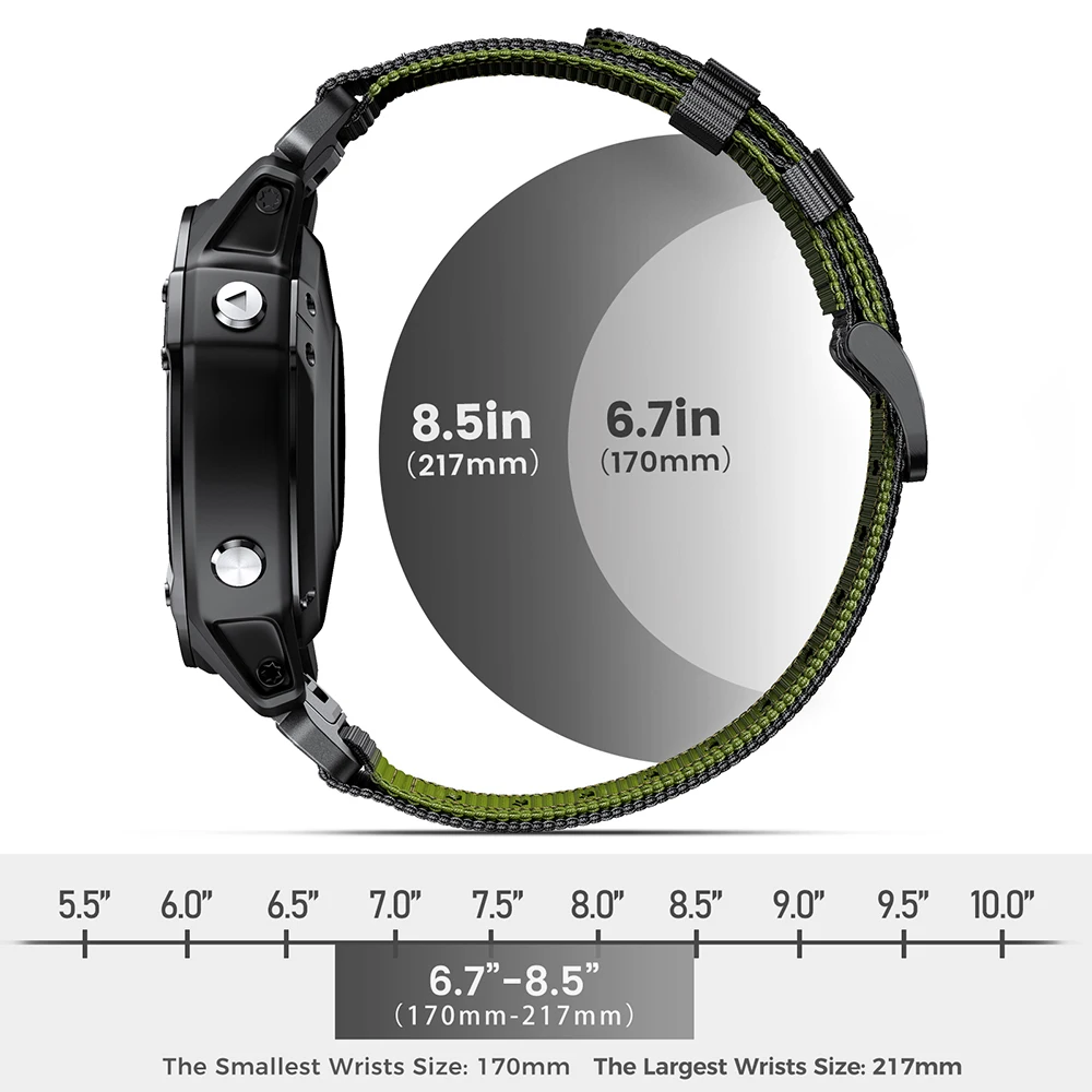 For Garmin Fenix 7X braided nylons Strap Fenix 6 Pro Fenix 5X Garmin 22mm26mm Quick Release Nylon Replacement Strap