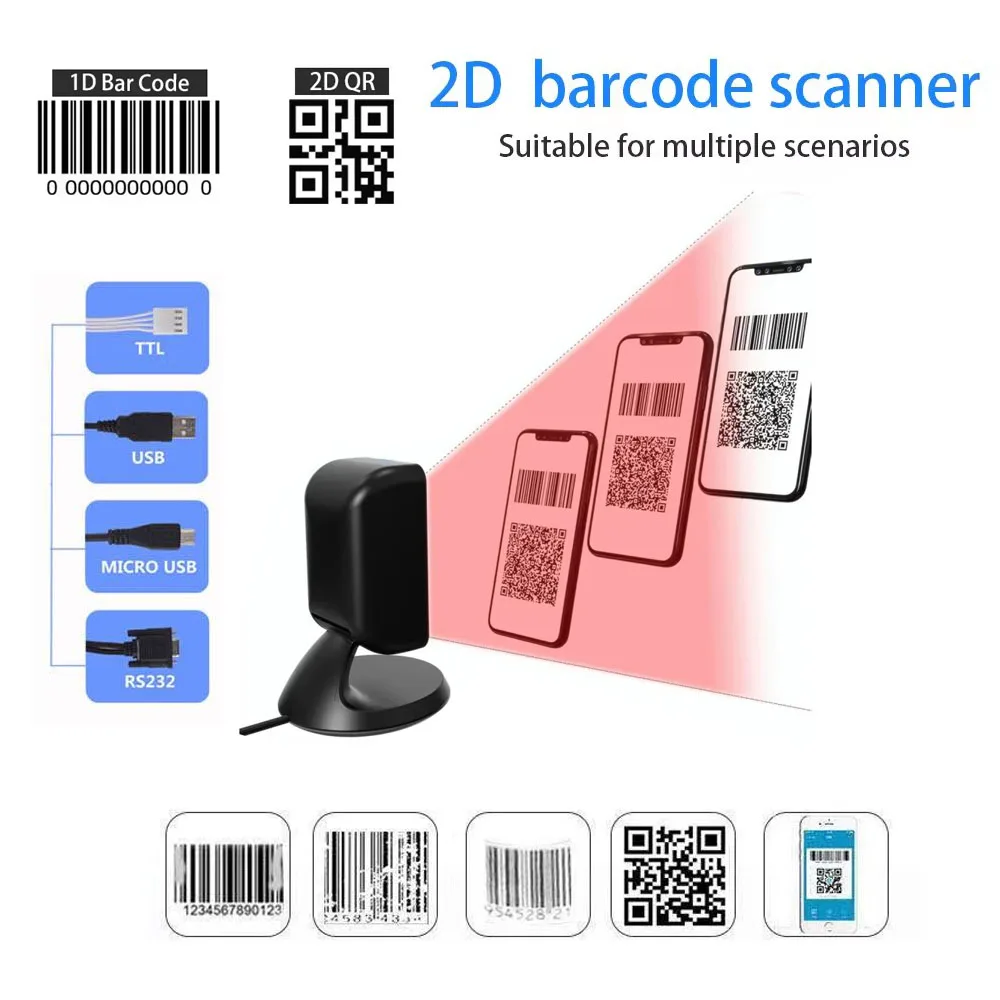 

Desktop - QR Code Machine With High-Quality, 2D And 1D Barcode Scanning Function