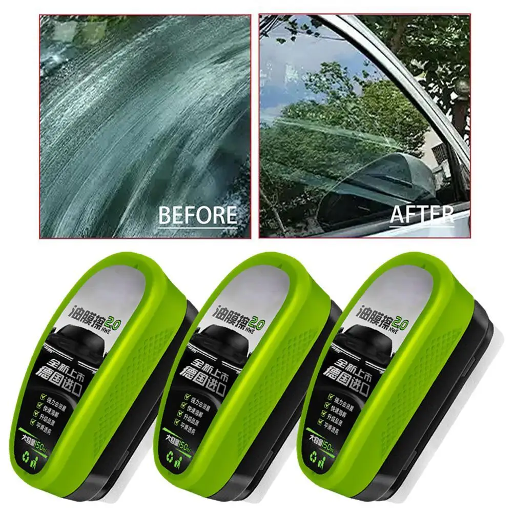 1PC Car Glass Oil Film Remover 150ml Anti-Fog Windshield Cleaner Car Glass Polishing Clear Window Auto Car Accessories