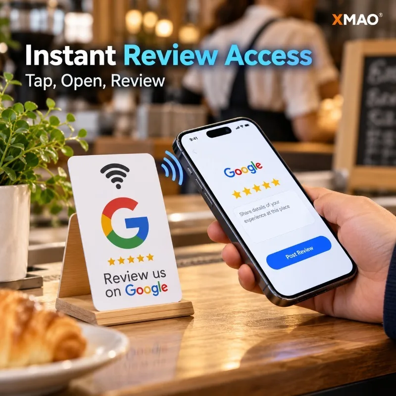 NFC Review Card for Google 1/3/5/10/20PCS PVC NTAG213 215 216 Tap to Review Smart Card for Cafe Restaurant Retail Shop Use
