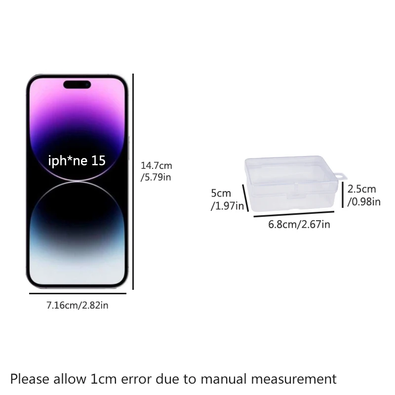 Transparent plastic storage boxes  for small items, easy to carry small accessories, hardware, small parts, handicrafts