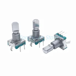 1pc ALPS EC11 Encoder Rotary Code Switch 30 Positions Detents With Push Button Switch 5pins 17mm Half Shaft Handle Length