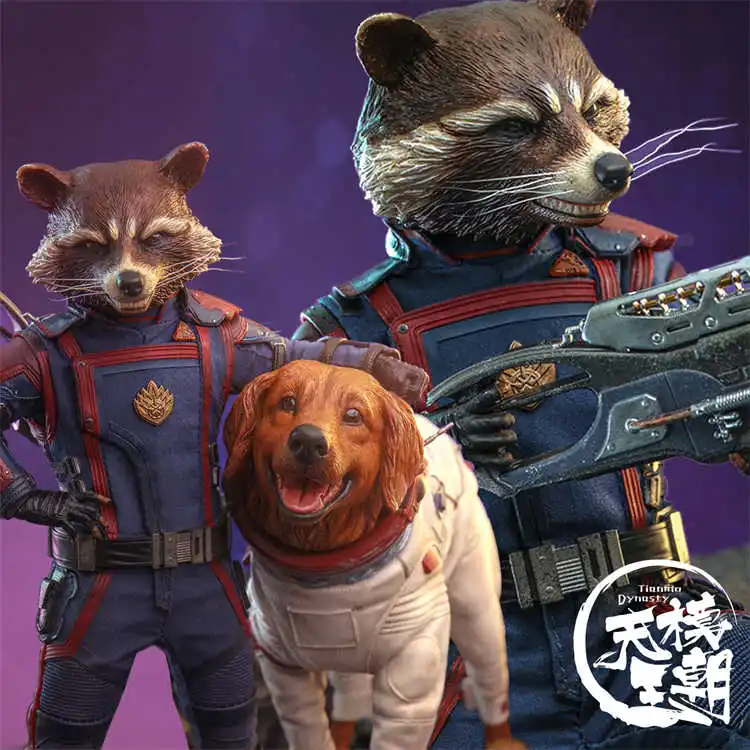 الأصلي في المخزون حقيقية Hottoys Ht Mms708 Mms548 غالاكسي الأوصياء 3 صاروخ الراكون كوزمو عمل نموذج لجسم اللعب #2