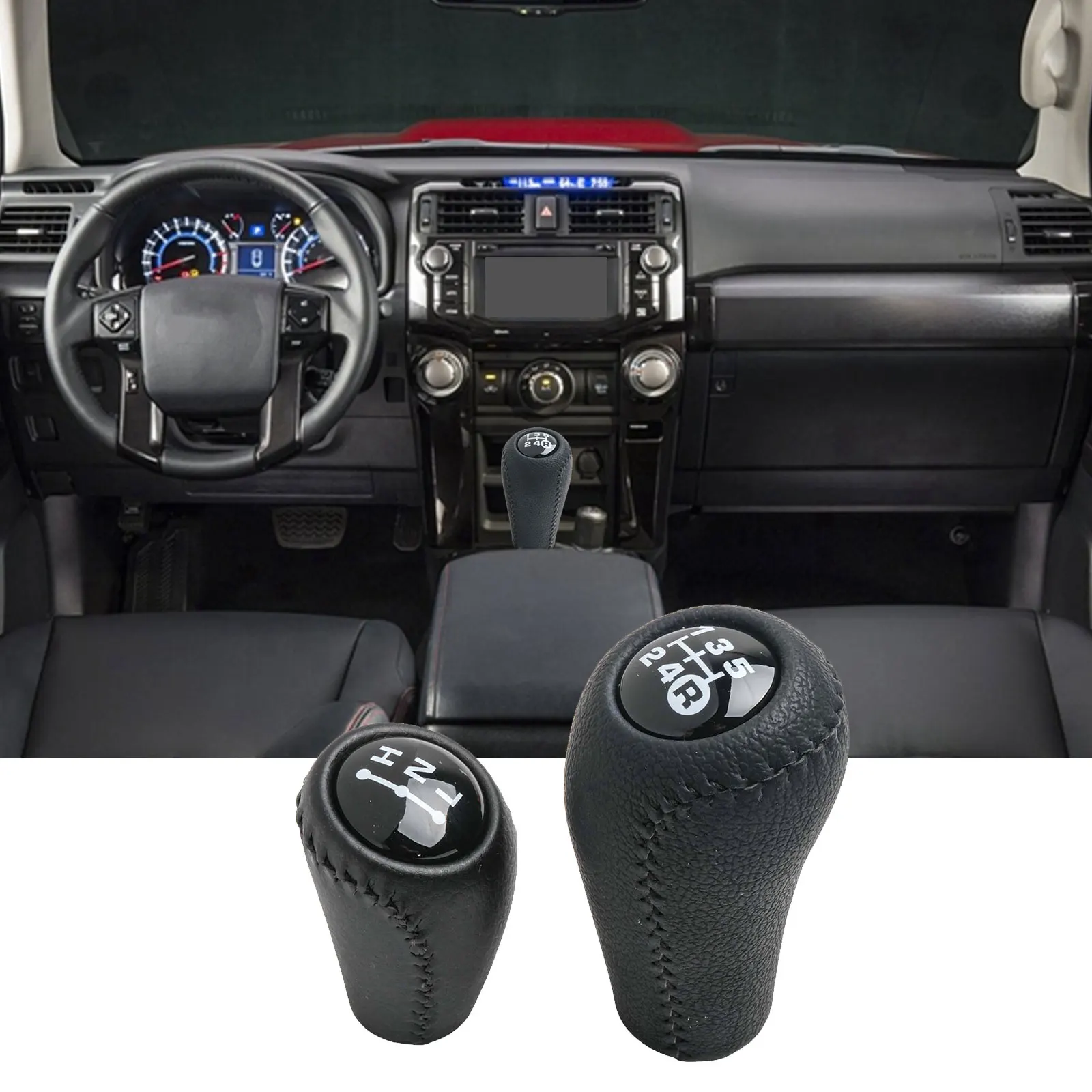 Driving Experience Car Gear Knob Replacement Black Manual Gear Knob Transfer Case Knob High Universality Fitment