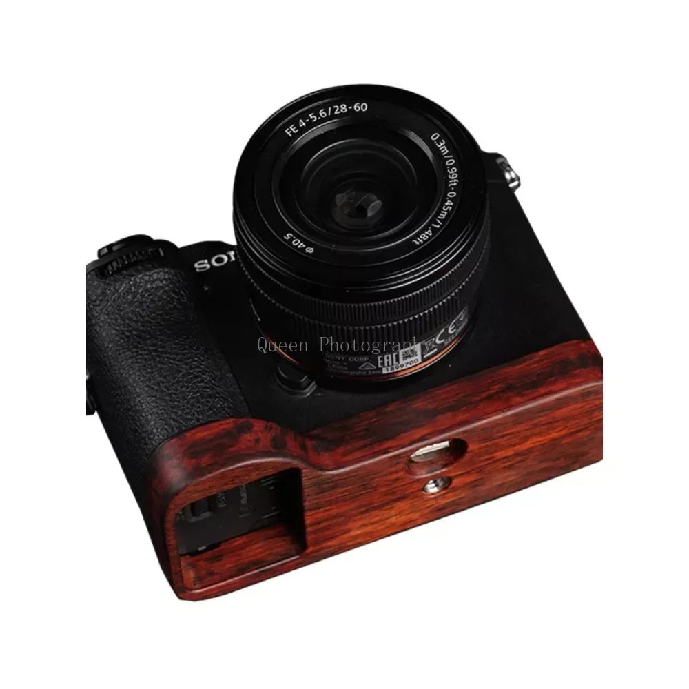 Imagem -04 - Punho Base de Madeira para Sony A7r3 A7r3a A7m3 a9 Arca Swiss Ebony Walnut Câmera Plate Quick Release Clamp Tripod