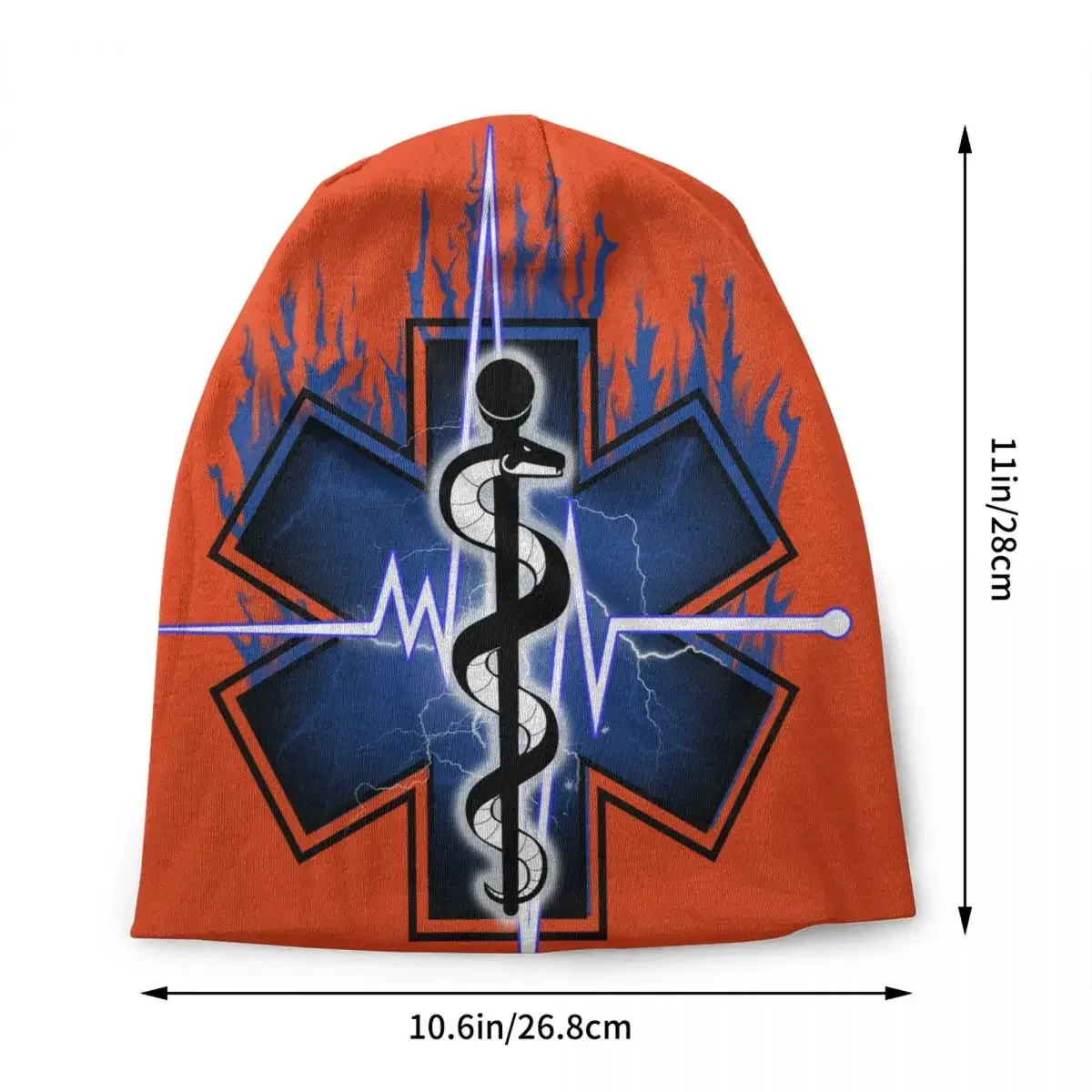 Emt Star Of Life Logo Beanie Cap Unisex Winter Bonnet Knitted Hats Hip Hop Outdoor Paramedic Health Care Skullies Beanies Hats