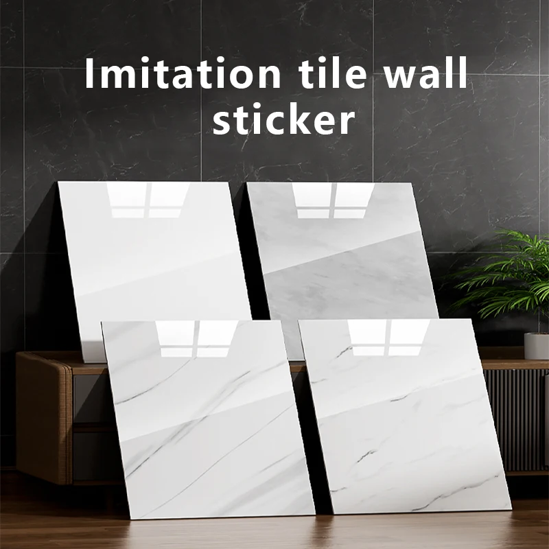 

Imitation Ceramic Tiles Marble PVC Stickers Waterproof And Moisture-proof Wall Tiles Background Foam Self-adhesive Wall Tiles