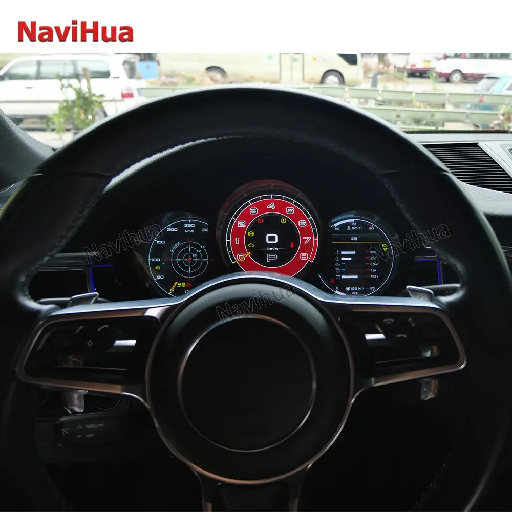 NaviHua Virtual Cockpit for Porsche Macan 2014 2018 718 2016 2019 Auto Gauge LCD Dashboard Speedometer Car Multimedia Player