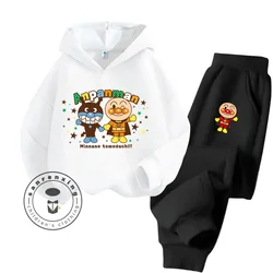 Cozy Winter Anpanman Cartoon Clothes Warm Hoodies and Tracksuits Suitable for Chilly Seasons Wear High Quality Kids Hoodie Set