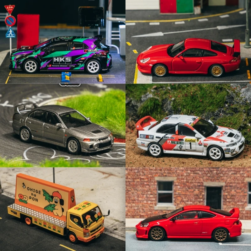 

Tarmac Works 1:64 GR Corolla HKS GT3 996 Red Lancer GSR IV Monte-Carlo 1997 # Модель автомобиля Fuso Canter Integra DC5