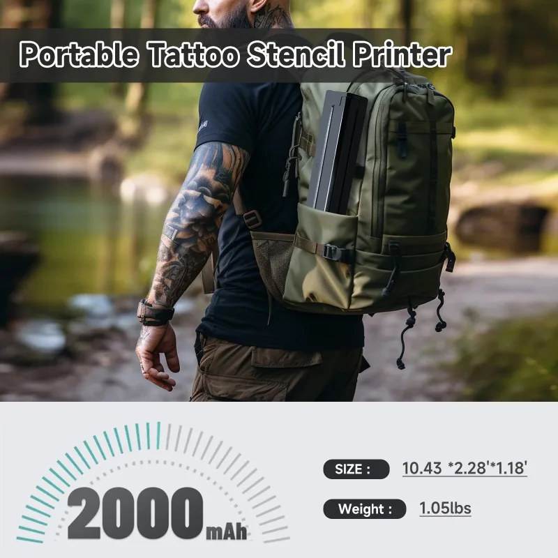 A4 PDF طابعات محمولة الوشم نقل حراري حساس بدون حبر ورقة بلوتوث مستند لاسلكي استخدام الهواتف الذكية مكتب كلمة