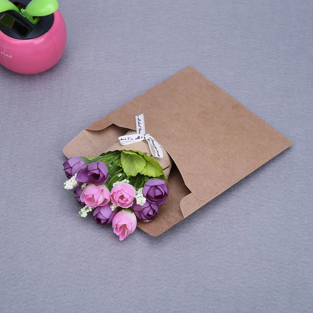 

50pcs Kraft Paper Envelopes Retro Chic CD DVD Envelope Stationary Storage Message Card Letter Accessories for Wedding Gift