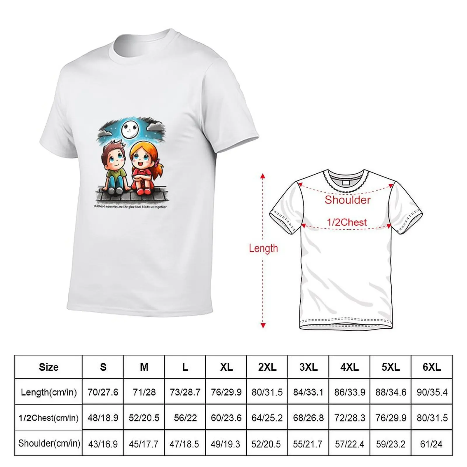Hand-Drawn Childhood memories are the glue that binds us together-national siblings day T-Shirt