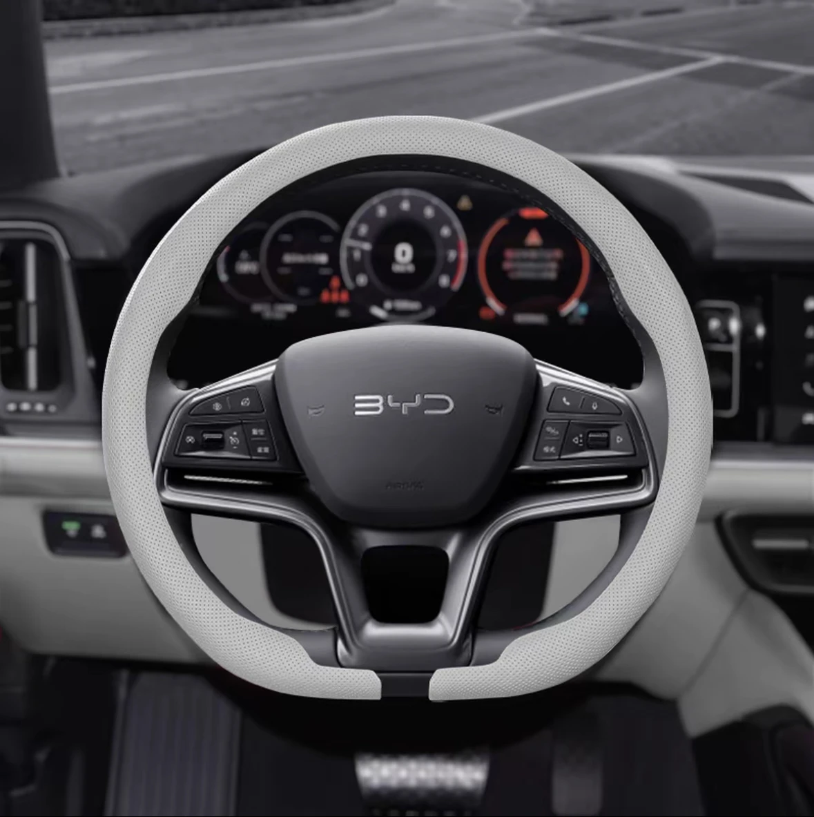 

Car Steering Wheel Cover for BYD Song PLUS DMI Pro 2019 - 2025 Ultra-thin Anti Slip Wear-resistant Auto Decoration Accessories