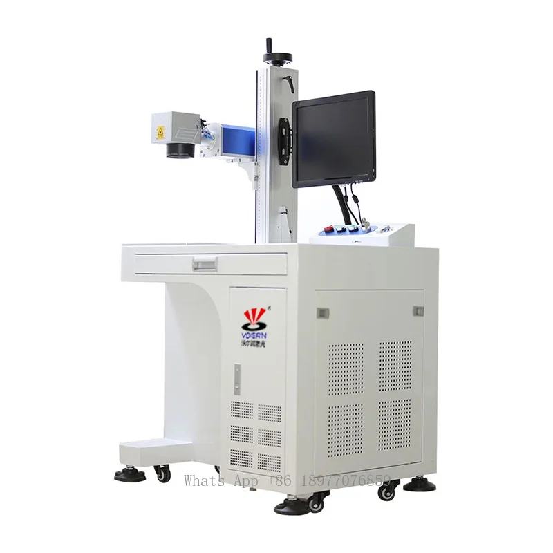 Mopa Color Mask 3D Dynamic Marker Raycus Metal Fiber Laser 20W 30W 50W Fiber Laser Marking Machine With Rotary