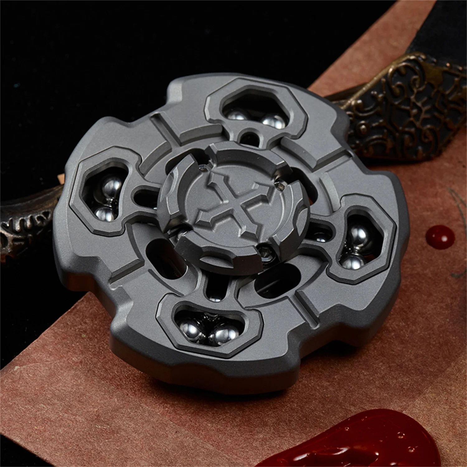 TMAX EDC Titanium Fingertip Gyro Brass Fidget Spinner Toy Stress Relief Toys Office Gift