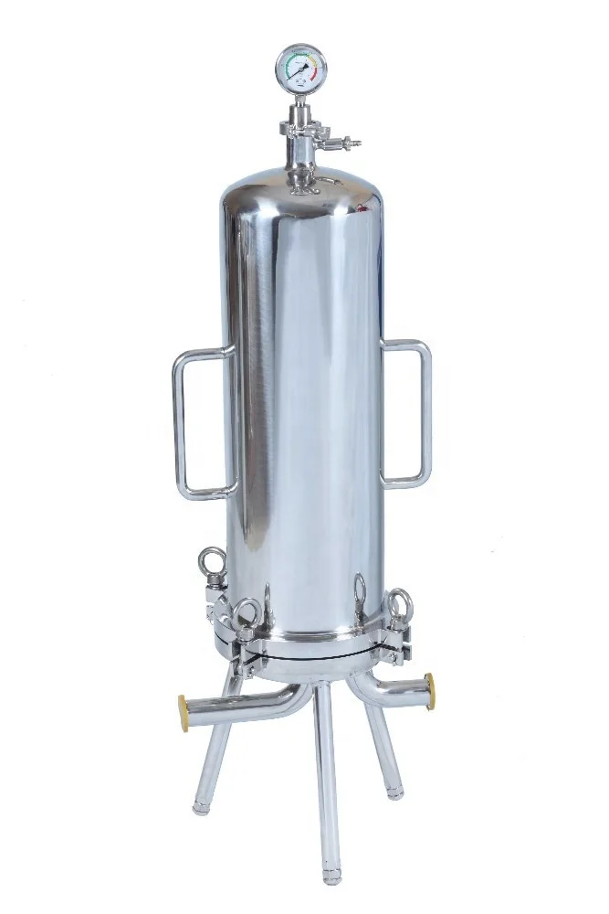 304/316 stainless steel cartridge filter housing for high temperature deionized water filtration