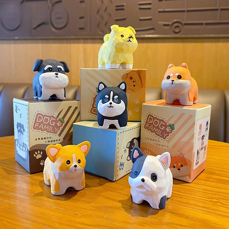 

Wooden-Style Dog Figurine, Resin Car Ornament for Home & Dashboard Decor