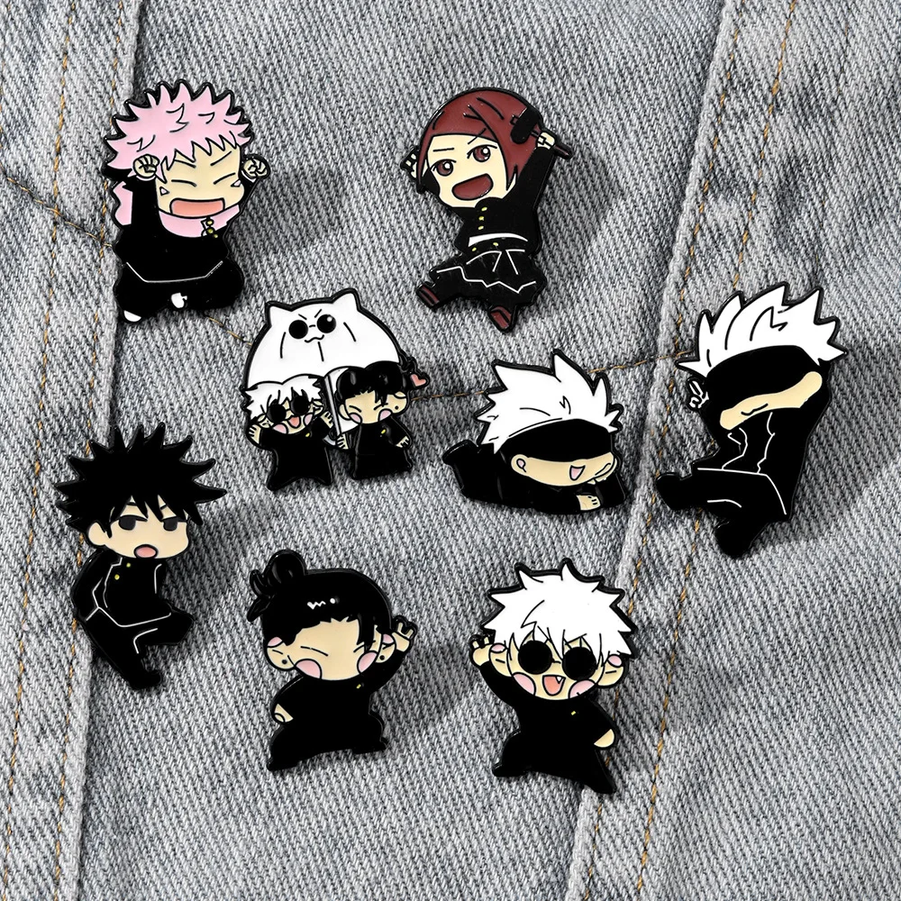 Broche de Personagem de Desenho Animado, Pin de Esmalte de Menino com Máscara de Olhos, Emblema de Metal, Joia, Acessório para Mochila e Roupa, Presente 2026