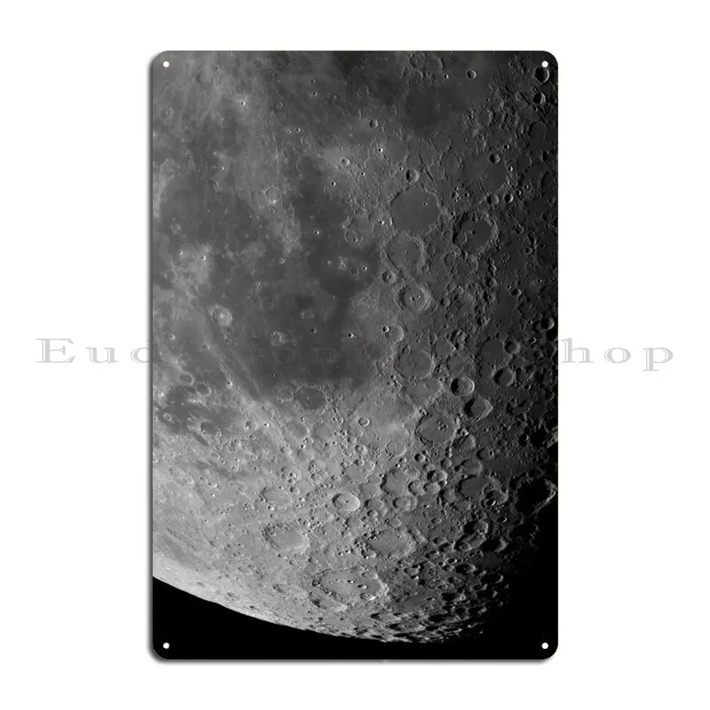 Clavius Tycho Moon Craters Metal Sign Cinema Pub Funny Wall Decor Tin Sign Poster