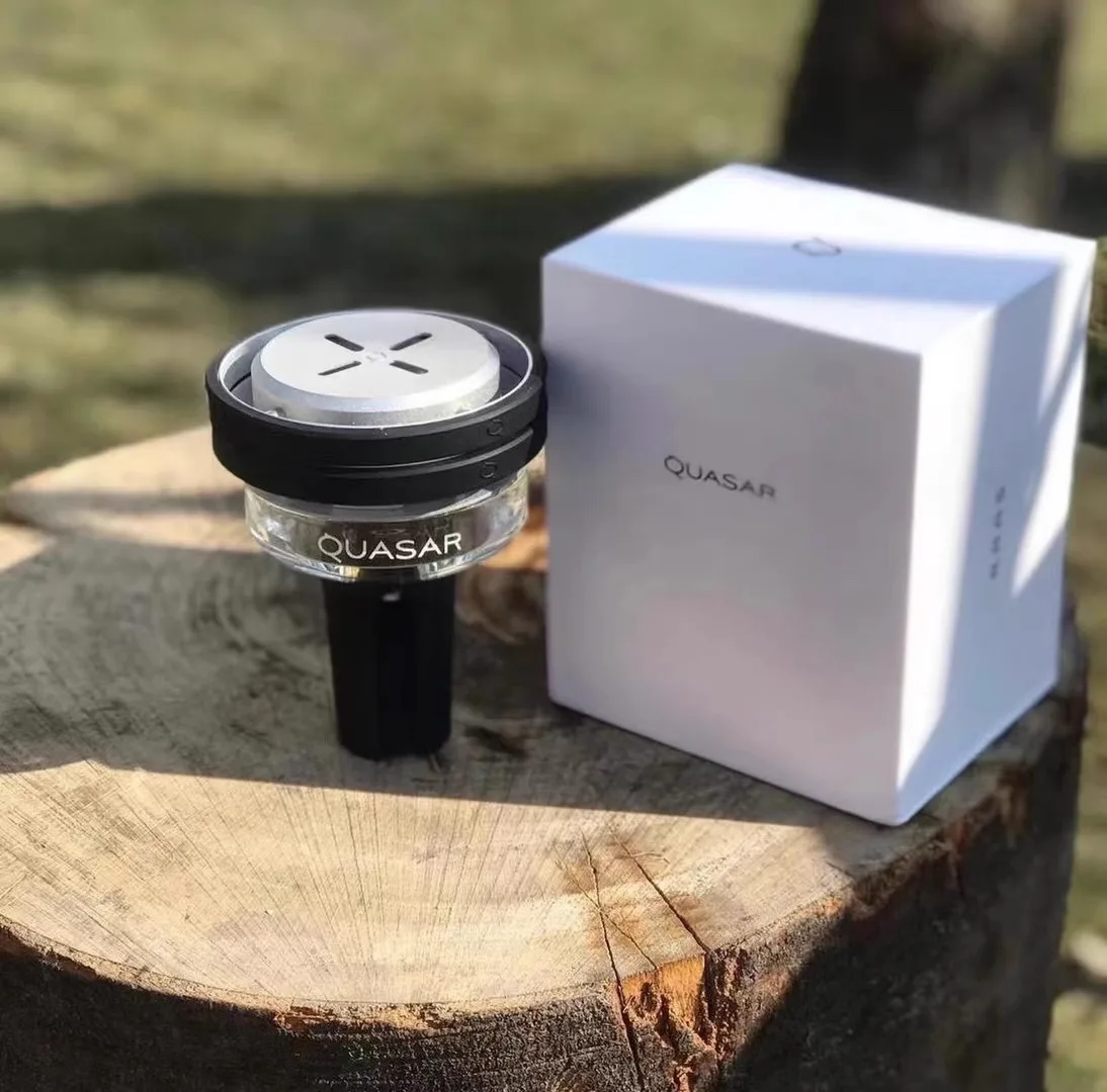 وعاء رباعي فرنسي وعاء الشيشة الزجاجي مع غطاء سيليكون الكربوهيدرات لا يحتاج إلى رقائق فلتر الكربون المتكامل وعاء الشيشة للدخان الناعم #1