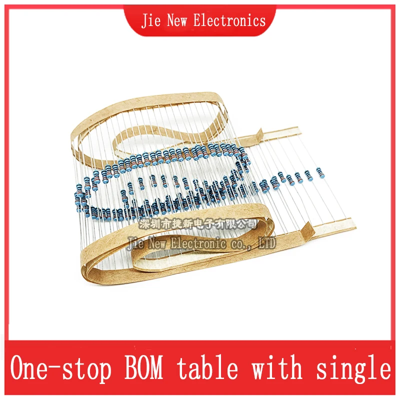 100PCS 1/4W 1R-10M 1%  Metal film resistor 10R 47R 100R 1K 2.2K 4.7K 10K 22K 47K 100K 1M 330 470 1K5 2K2 470 ohm resistance
