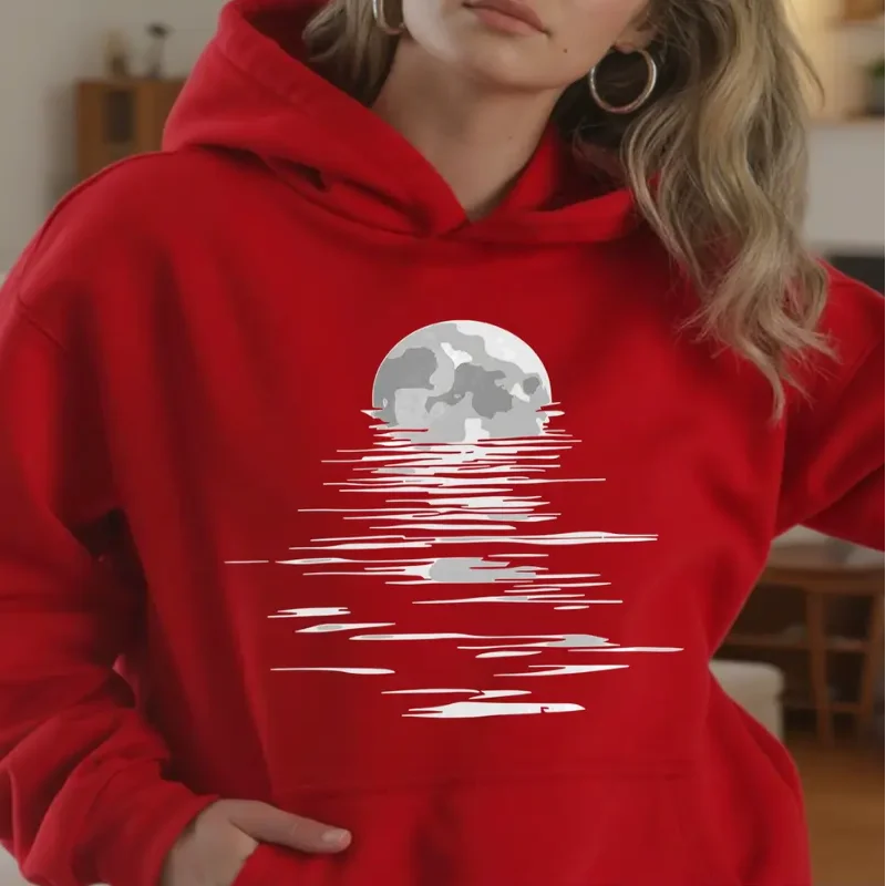 Womens Streetwear Hoodie Cozy Pullover Sweatshirt Loose Fit Long Sleeve Kangaroo Pocket Everyday Autumn Winter Daily Wear