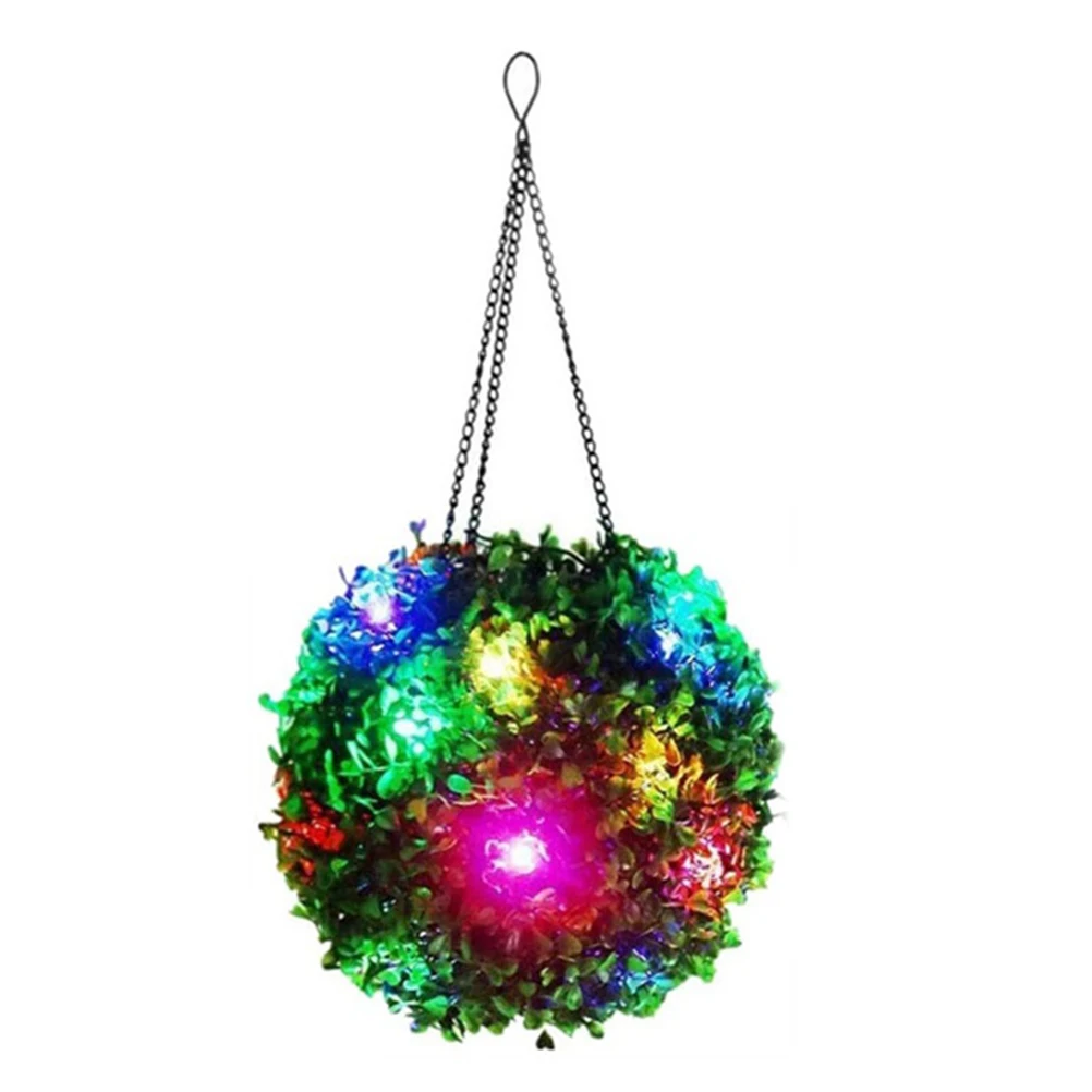 

Solar Grass Ball Light 40x15x15cm LED Warm White Hanging Design for Garden Courtyard Outdoor Decor Lantern Seven Colors Solar