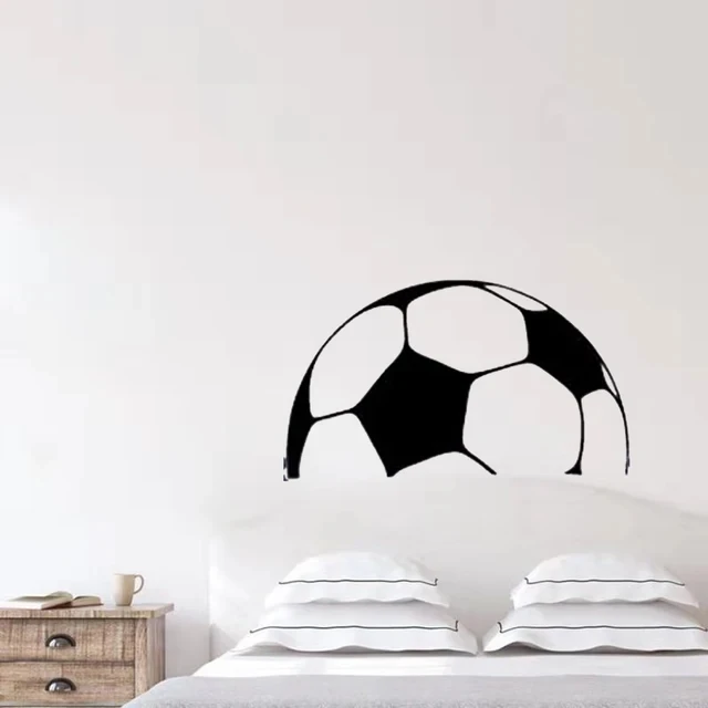 Fútbol personalizado Nombre de pegatinas para pared de fútbol para niños decoración de la habitación de calcomanía de vinilo calcomanías para mural