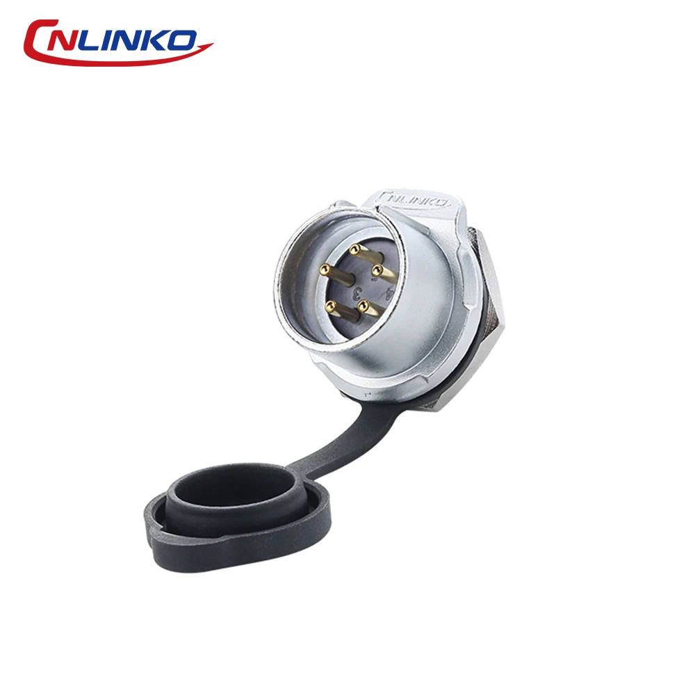 CNLINKO LP20 2-12Pin LED Display Reverse Mount Connector 20A 500V Waterproof Solder Termination Female Plug & Male Round Socket