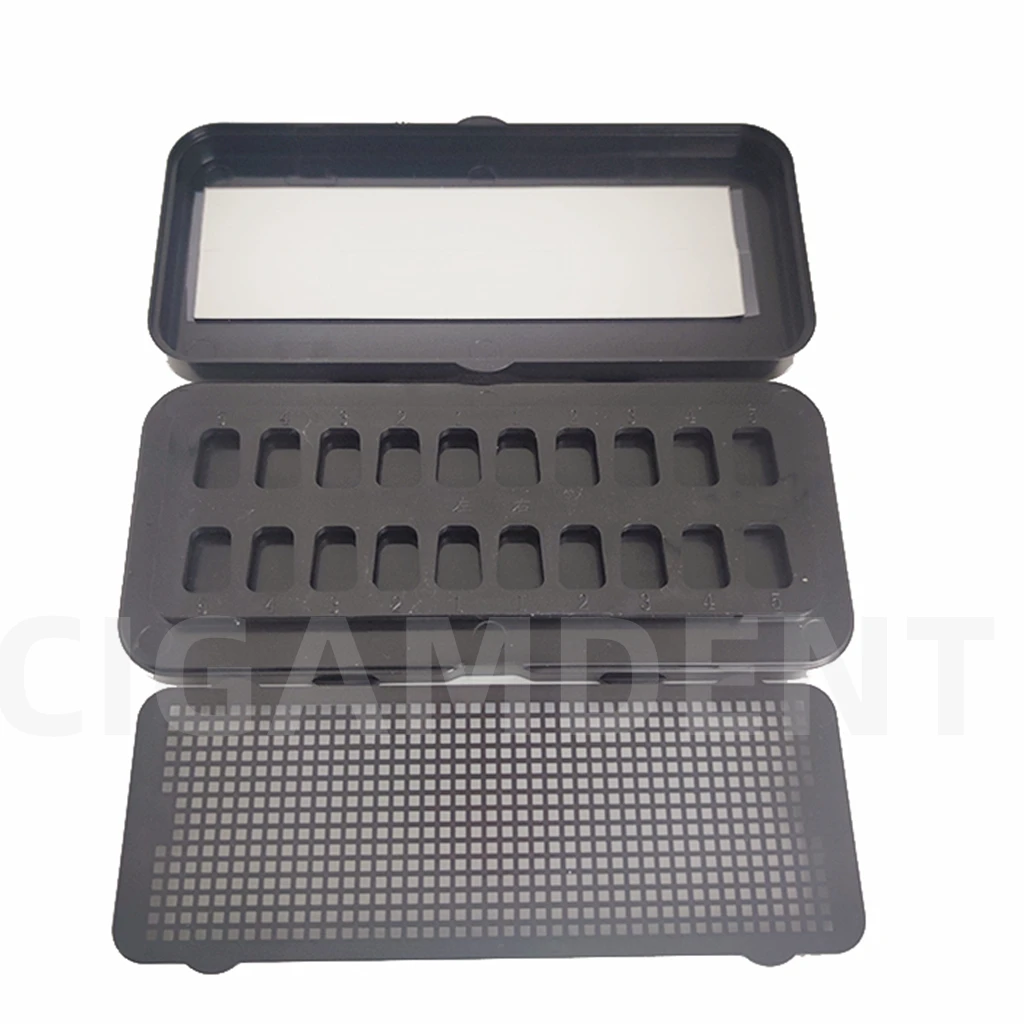 Dental Veneers Box All Ceramic Pretreatment Patch Tooth Storage Box Flushable Denture Storage Portable Palette Shading Storage