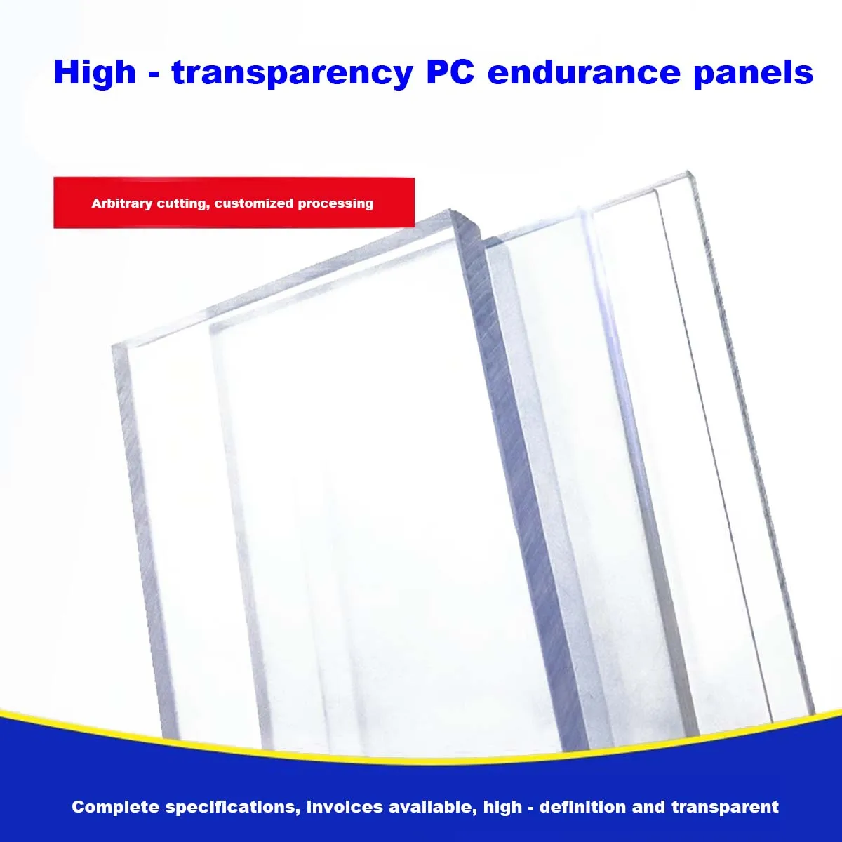 Transparent PC Endurance Board, High-Temperature Polycarbonate 3 4 5 6 8 10mm Solid Hard Board, Plastic