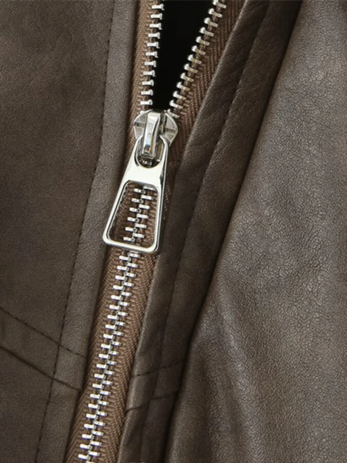 Retro Amerikaanse Koffie Bruin Zwaar Werk Cool Sweet Jaet Leren Jas Dames Lente Herfst Nieuwe Sle ort Bruine Bovenkleding Trendy