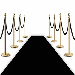 Non-Slip Black Aisle Runner Carpet, Carpet, Great for Wedding Ceremony, Party, Banquet Decorations, Church, Indoor, Outdoor