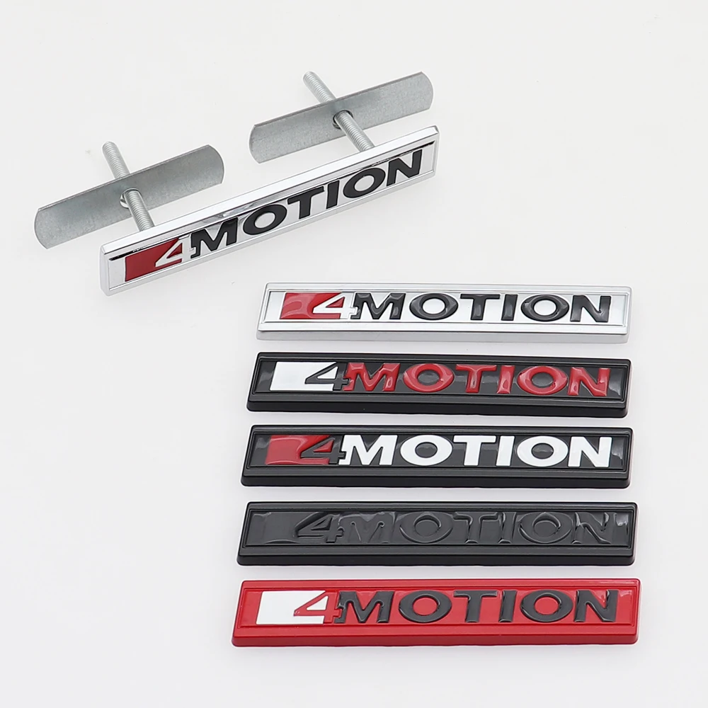 1PC 3D Metal 4MOTION Car Front Grille Logo Sticker Tail Bumper Badge Auto Rear Trunk Emblem Accessories DZ