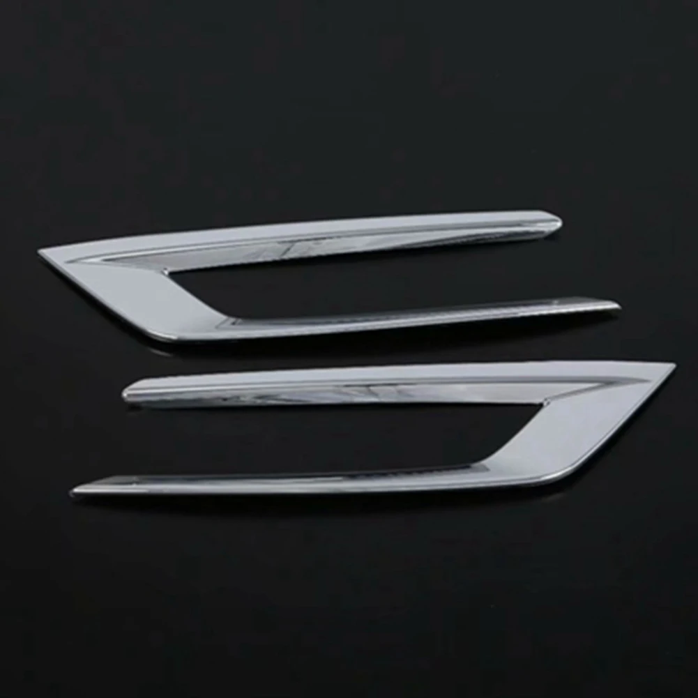 2PCS Car Fog Lamp Frame Decoration For Volvo XC60 2018-2023 Chrome Front Fog Light Lamp Cover Trim ABS Plastic Car Accessories