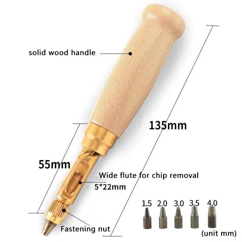Set di attrezzi in pelle Fai da te Articoli in pelle fatti a mano Set da cucito a mano Set di strumenti artigianali in pelle fatto a mano 18 pezzi